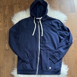 Marine Layer Dark Blue Zip-Up Sweater sz L excellent condition